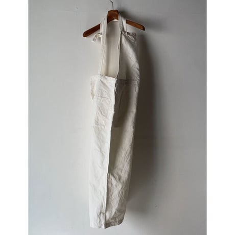 Gauze ガーゼ  コットンリネンサロペットパンツ ホワイト オーバーオール 農夫パンツ 中古美品