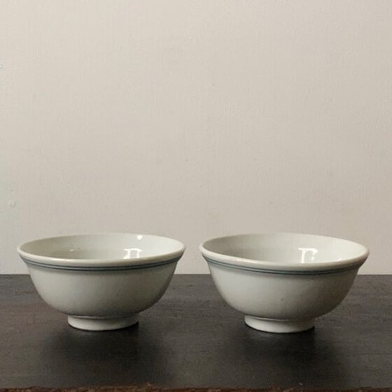 中国陶磁器 明宣徳 緑色と白色のボウル 明時代 宣徳 宝石藍