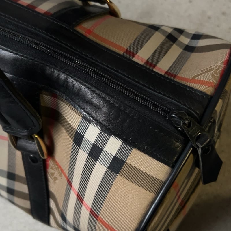 Burberrys バーバリーズ ミニボストンバッグ レザーハンドル ノバ
