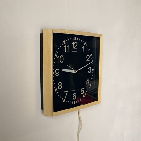 SEIKO セイコー 60s  3針 ネイビー文字盤 SYNCHRONOUS-CLOCK  昭和期 1960年代 オールドセイコー ヴィンテージウォールクロック ジャパンヴィンテージ 実働品