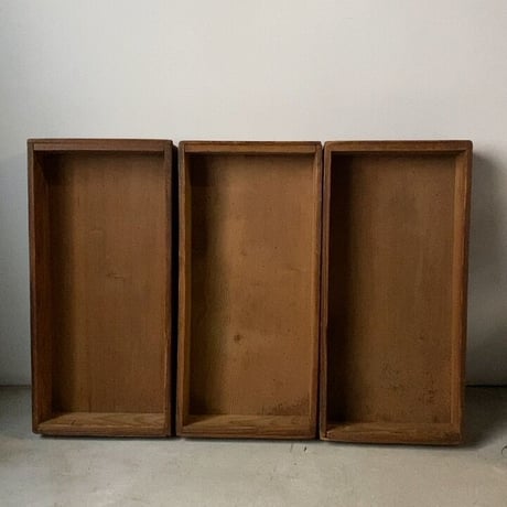 古い餅箱 (3個＋蓋1枚) セット販売 昭和25年 杉無垢材 古材  墨文字 ヴィンテージ木箱