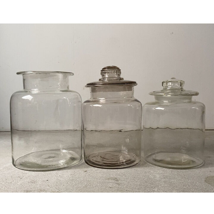 ガラス容器 蓋物 昭和レトロ 美品 ビンテージ 1960s エンポリ ガラス瓶 ガラス容器 蓋物 昭和レトロ 美品 ビンテージ 1960s エンポリ