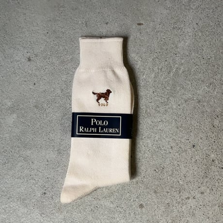POLO RALPH LAUREN ポロラルフローレン ペイズリー柄ネクタイとドッグ刺繍靴下のセット  中古美品&未使用品
