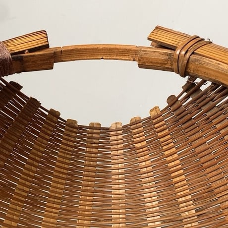 片口ざる 横幅42cm  箕ざる 片口かご 箕かご 竹工芸 工芸品  伝統工芸  野菜カゴ 米研ぎザル  天然素材 竹ざる 美品