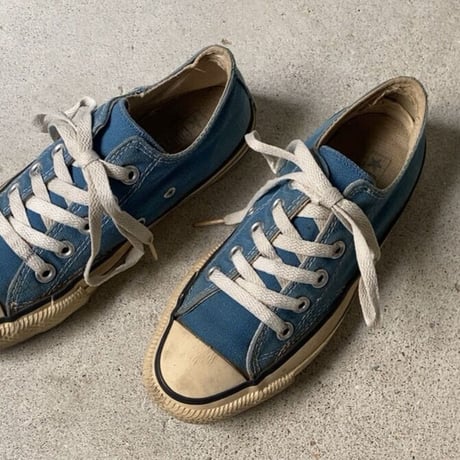 CONVERSE ALL STAR  コンバースオールスター 80’S USA製  銀箱  US3 1/2 (22.5cm)  希少(当て布/サイドステッチ/囲みロゴ) ライトブルー