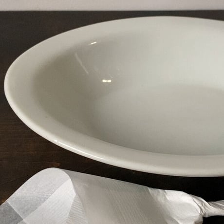 純喫茶のカレー皿 (5枚セット) 昭和期 楕円深型 業務用カレー皿 used