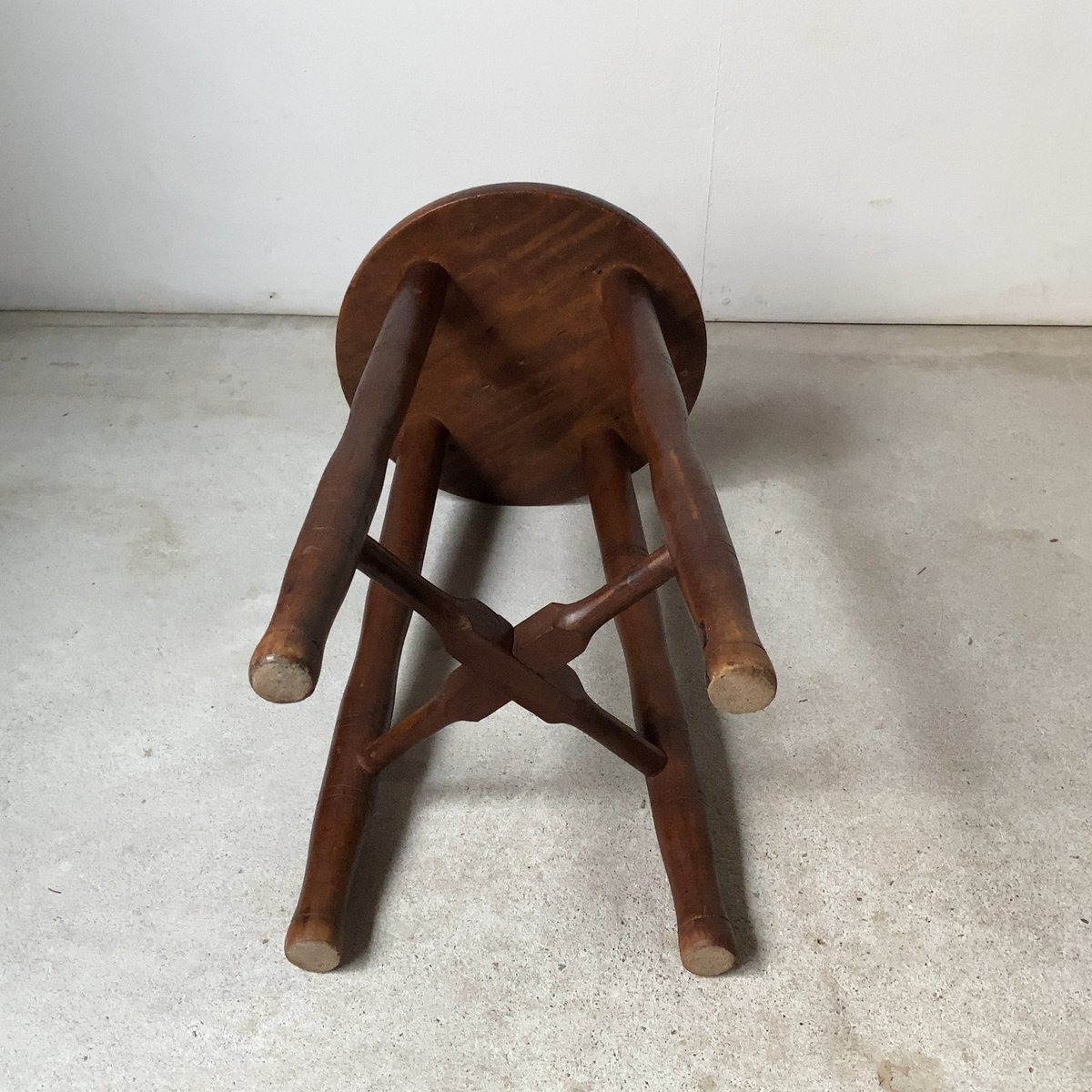 無垢丸スツール　昭和　レトロ　ビンテージ　木味　古木 無垢丸スツール 昭和 レトロ ビンテージ 木味 古木 無垢丸