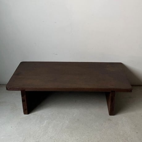 古い継ぎテーブル 幅約85cm 濃茶トロトロの文机 分厚くゴツい無垢材  ヴィンテージローテーブル 雰囲気良好 美品