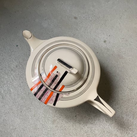 Soho Pottery Ltd  ソーホーポタリー社製 Solian Ware シリーズ イギリスヴィンテージ ティーポット   1930年頃  アンティーク テーブルウェア 茶器 完品範疇