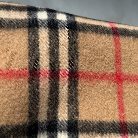 BURBERRYS バーバリーズ  cashmere100% カシミヤ マフラー ベージュノバチェック　70s～80s イギリスヴィンテージ made in Scotland 古着 中古品