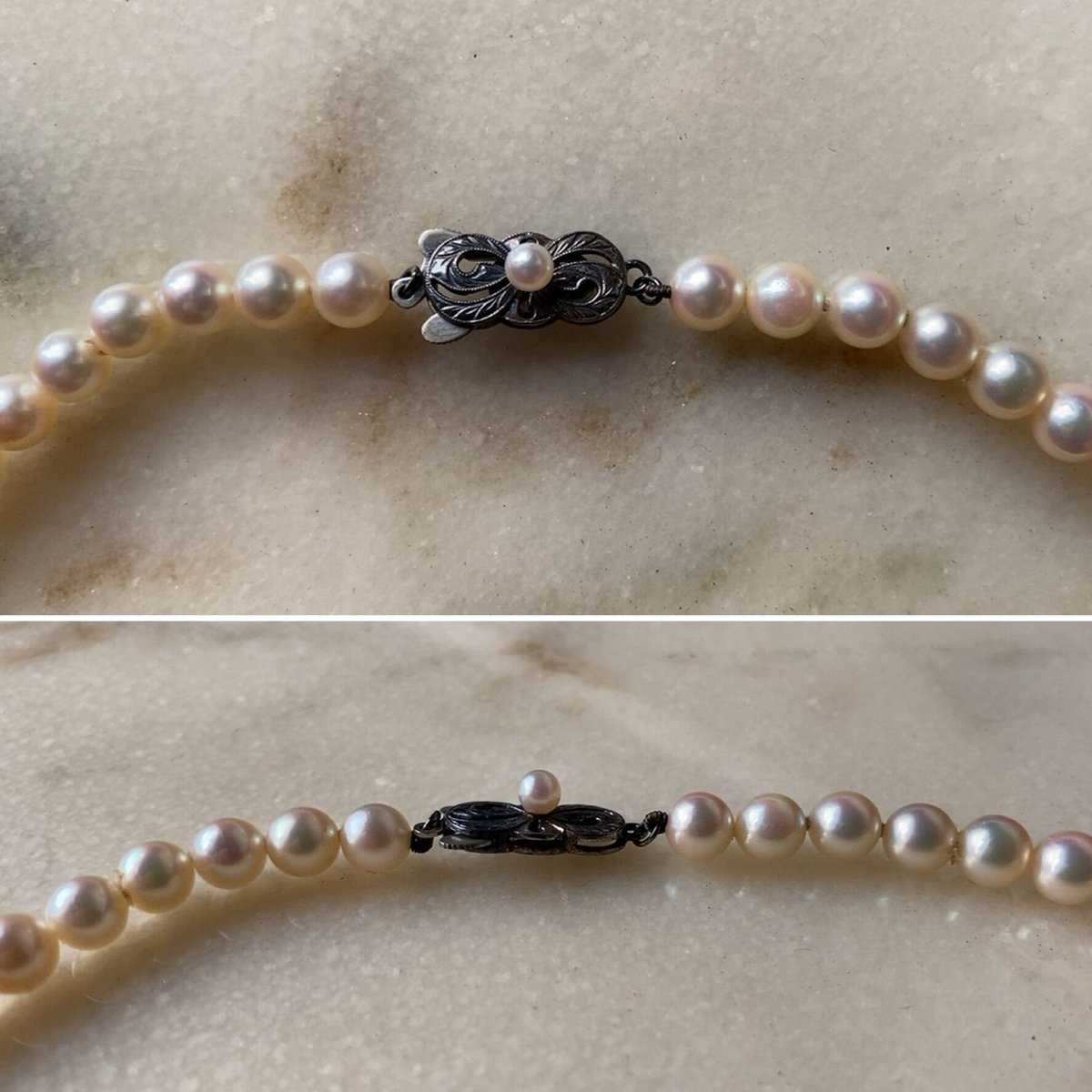 MIKIMOTO オールドミキモト 本パールネックレス 約6mm玉 真珠/銀 MIKIMOTO オールドミキモト 本パールネックレス 約6mm玉 真珠/銀