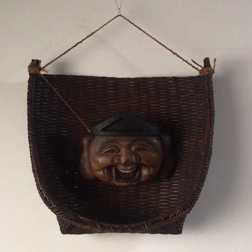 ♥コレクション品⬛６０年前ヴンテージ品⬛超レア・縁起の良い大黒天・恵比寿お面２組 ♥コレクション品⬛60年前ヴンテージ品⬛超レア・縁起の良い