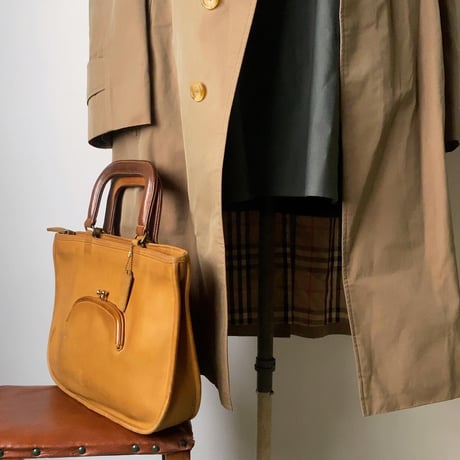 60's VINTAGE COACH   オールドコーチ  BonnieCashin/ボニーカシン  デザインの名作「がま口トート」マスタード(ダークイエロー) 希少品