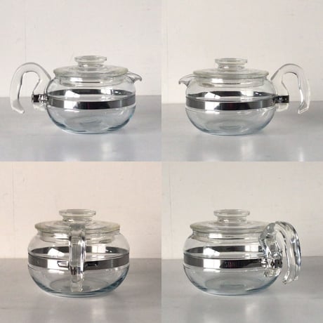 PYREX パイレックス  オールドパイレックス  耐熱ガラス ティーポット 8336-H  7756-C  フレームウェア  美品  made in USA