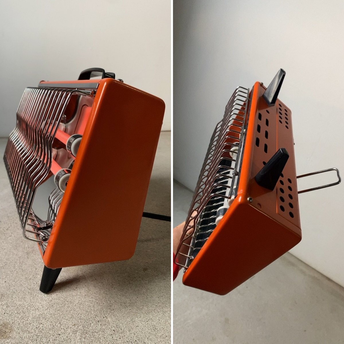 National ナショナル とても小さい電気ストーブ 幅約31cm オレンジ