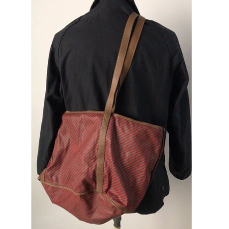 GUCCI オールドグッチ リゲイトライン (ストライプ柄)  ショッピングバッグ メッセンジャー仕様可 ヴィンテージ 80s 希少ライン