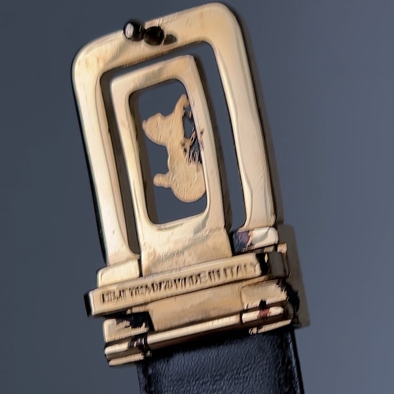 新品　CELINE セリーヌ　馬車バックル　稀少リバーシブル　ヴィンテージ品 CELINE オールドセリーヌ 馬車金具 バックル レザーベルト