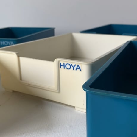 HOYA ホヤ 業務用 レンズトレー6個セット レンズボックス スタッグボックス 小物入れ 道具入れ ヴィンテージ ツールボックス プラケース ロゴ入 バイカラー 良品