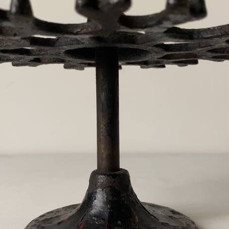 ヴィンテージ スタンプホルダー  スタンプラック  古い鉄のハンコ置き  2段の回転式   黒(ブラック)  グッドエイジング  古鉄  塗装剥げ  程良い錆  良品