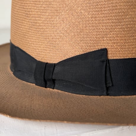TOKIO HAT  SuperPanama  ヴィンテージ パナマハット ユニセックス 頭周約56.5cm ストローハット 麦わら帽子 編み帽子 カンカン帽