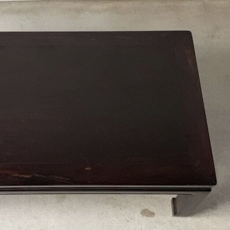 唐木紫檀材の小さな座卓  幅約79cm 直線のシンプルデザイン  アンティークローテーブル  古家具  極小古材御膳  良品
