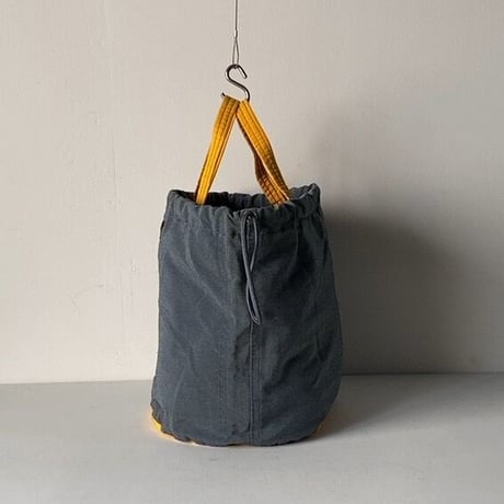 NAPRON  patientsbag  ナプロンのペーシェントバッグ  グレー/イエロー バイカラー好配色 2wayトートバッグ 巾着 鞄 64クロス 中古品