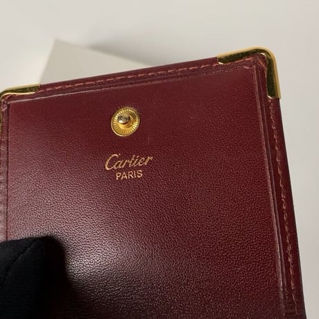 Cartier カルティエ 90sヴィンテージ マストライン コインンケース コンパクトウォレット ミニ財布 レザー 付属品完備 美品
