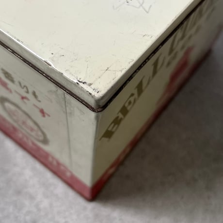 1970s Vintage  ベル食品 BELL CURRY RUEX GOLD （ベルカレールウ・ゴールド）縦型ブリキ缶 業務用カレー 蓋付ボックス 道具箱 良品