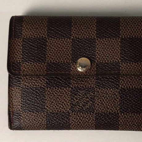 LOUIS VUITTON ルイヴィトン ダミエ ラドロー N62925 コンパクトウォレット ハーフフラップ付コインケース 小銭入れ カードケース 2つ折りミニ財布 中古品