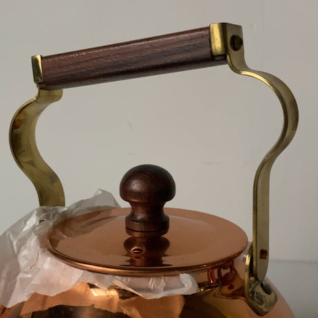 COPPER100 新光金属 コッパーケトル 1.8L ウッドハンドル ウッド摘み 銅やかん ほぼデッドストック 未使用品