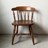 TAIHEI 太平 飛騨家具 木の椅子 B   木製ヴィンテージダイニングチェア ナチュラルブラウン ローバックウィンザーチェア 木工家具 古家具  良品