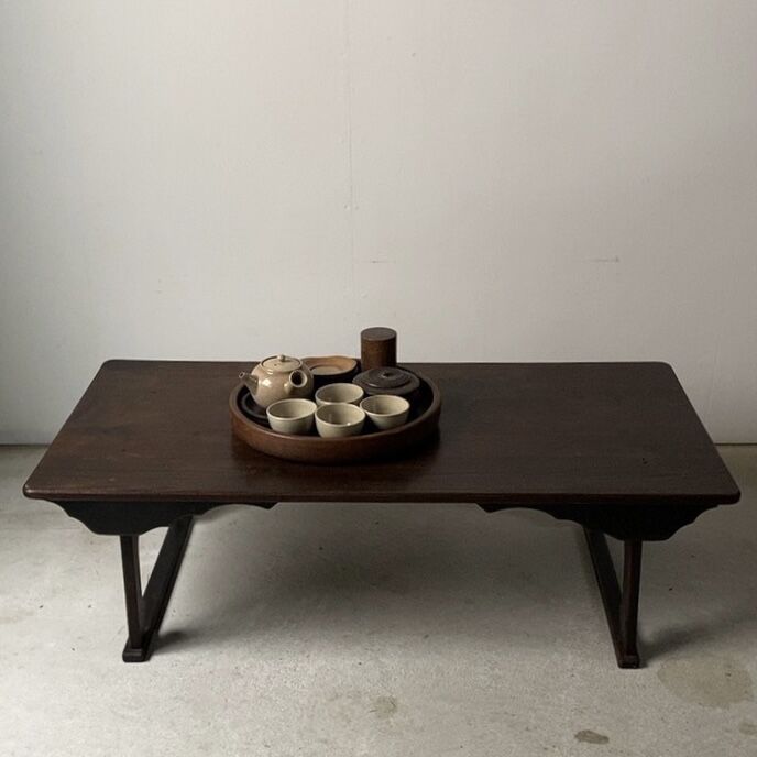 古物　朱書き「二月堂　食堂」　机　座卓 古物 朱書き「二月堂 食堂」 机 座卓 二月堂」龍門堂（木