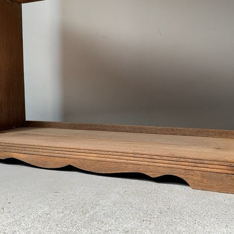 木製無垢材 1950s ヴィンテージ 楔(くさび)の本棚  小さめ 4段 オープンラック ブックシェルフ 無塗装 ナチュラル素地