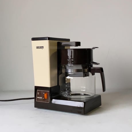 PHILIPS  フィリップス  コーヒーメーカー  cafenova カフェノバ  80s 90s ヴィンテージ 家電  ブラウン/オフホワイト　中古品