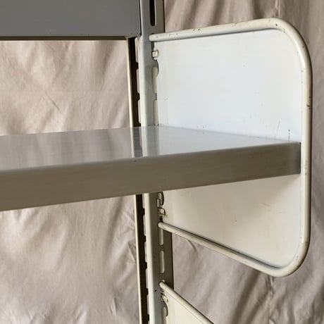 LiteRack ライトラック スチールラック 60〜70sヴィンテージスチールラック 5段 棚板高さ階調 本棚 飾り棚. インダストリアル 無機質 グレー 希少珍品 完品
