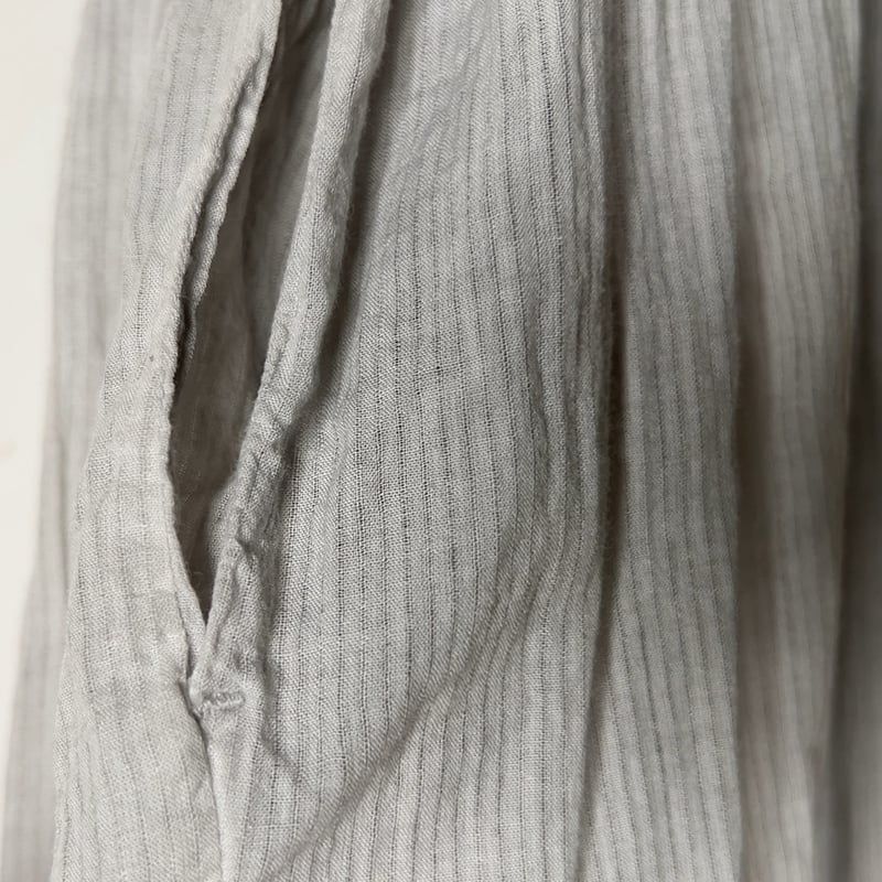maison de soil メゾンドソイル 80番手オーガニックボイルストライプ