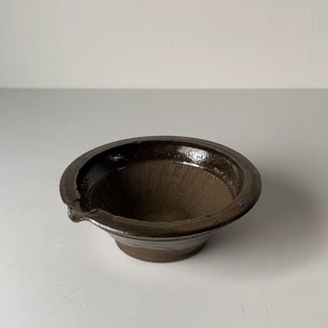 古い 片口すり鉢  幅約17cm 小さめ摺鉢 古民具 古民藝 古手 骨董 ヴィンテージキッチンツール 実用品
