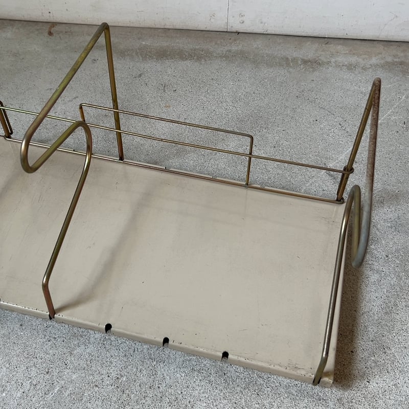 70s ヴィンテージ スチールブックスタンド 可動式卓上本立て