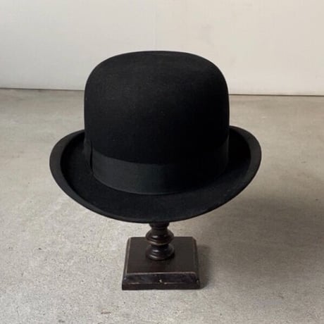 THE Hawk Hats  best under the sun  ヴィンテージ ボーラーハット size 6 3/4 実寸54cm ブラック ダービーハット 古い山高帽  ザ ホークハッツ