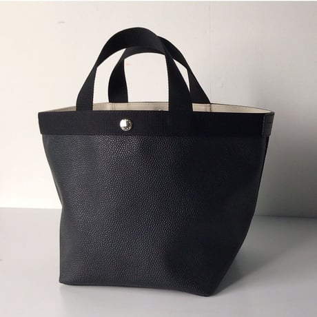 Herve Chapelier エルベシャプリエ 707GPリュクス舟型トートM ノワール×ノワール   中古 新品同様