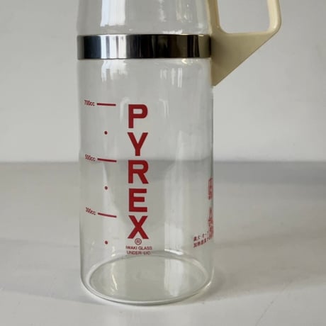 PYREX パイレックス 縦ロゴ 耐熱ガラス クールサーバー 1.2L ＋ ティーポット  2点セット 70〜80s ヴィンテージキッチンツール