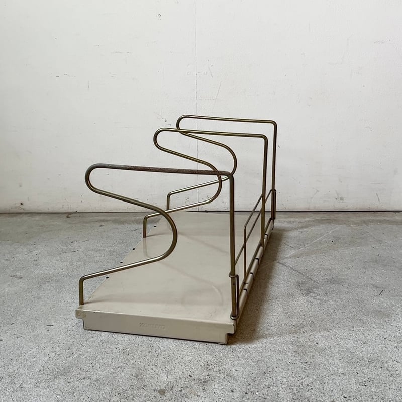 70s ヴィンテージ スチールブックスタンド 可動式卓上本立て