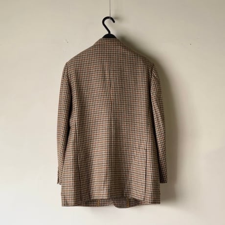 PYTHON カシミアジャケット  千鳥格子 パッチポケット シングル ヴィンテージ JKT   made in Scotland