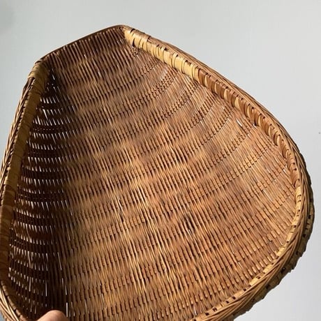 片口ざる 入れ子3点セット ヴィンテージ 箕ざる 竹編みザル 竹工芸 竹細工 工芸品 古民藝 古民具 古道具