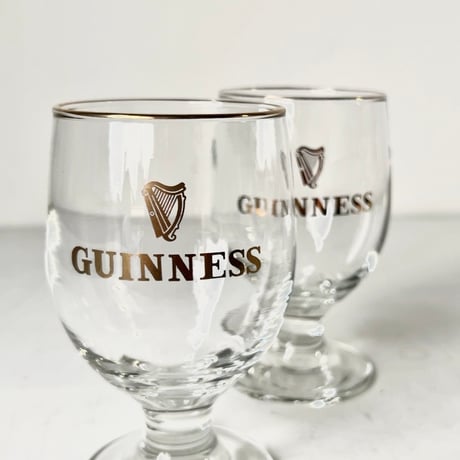 GUINNESS ギネスビール 金ロゴ 古めのビアグラス 5個セット 箱有 未使デッドストック品