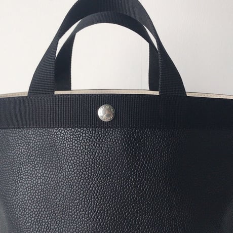 Herve Chapelier エルベシャプリエ 707GPリュクス舟型トートM ノワール×ノワール   中古 新品同様