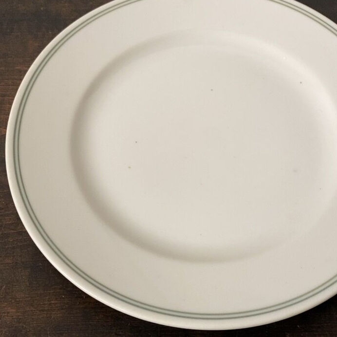 ヴィンテージプレート 23.5cm グリーンライン 緑ライン 古い皿 古作