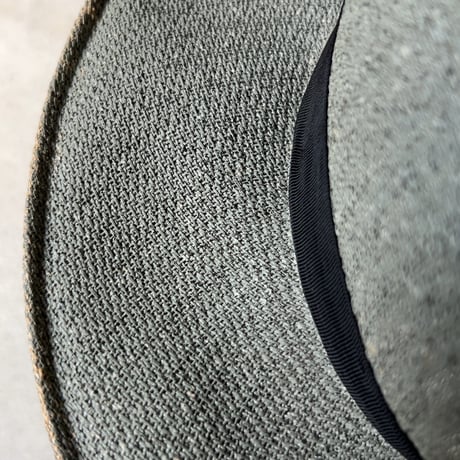 Colombia panamahat ヴィンテージ パナマハット ユニセックス 頭周約55.5cm 水色 ブルーグレー 編み帽子 中折れ帽 麦わら帽子