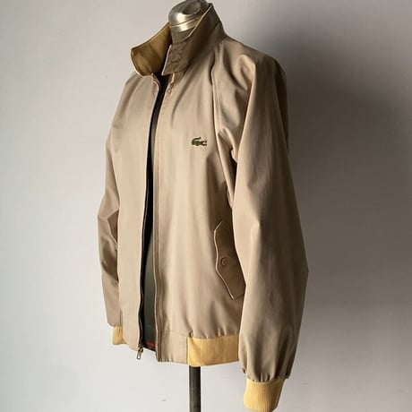 LACOSTE ラコステ (IZOD LACOSTE  アイゾッド ラコステ) スイングトップ 70s 80s ヴィンテージ コットンブルゾン  ラグランスリーブ   ベージュ/ライトイエロー