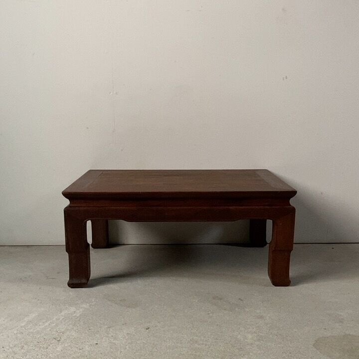 古い木製無垢材のテーブル　ちゃぶ台　座卓　古家具 古い小さな木製無垢座卓 幅55cmの極小座卓 小さなお膳 ちゃぶ台